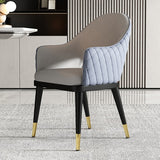 Grey fabric dining chairs