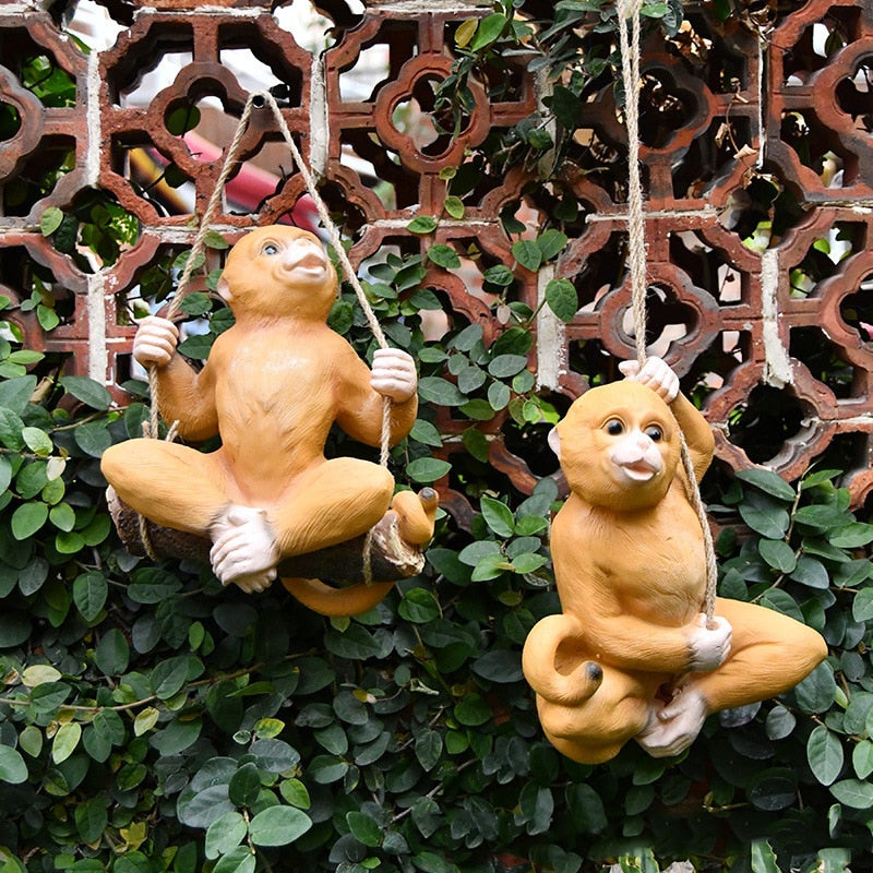 hanging monkey garden ornaments