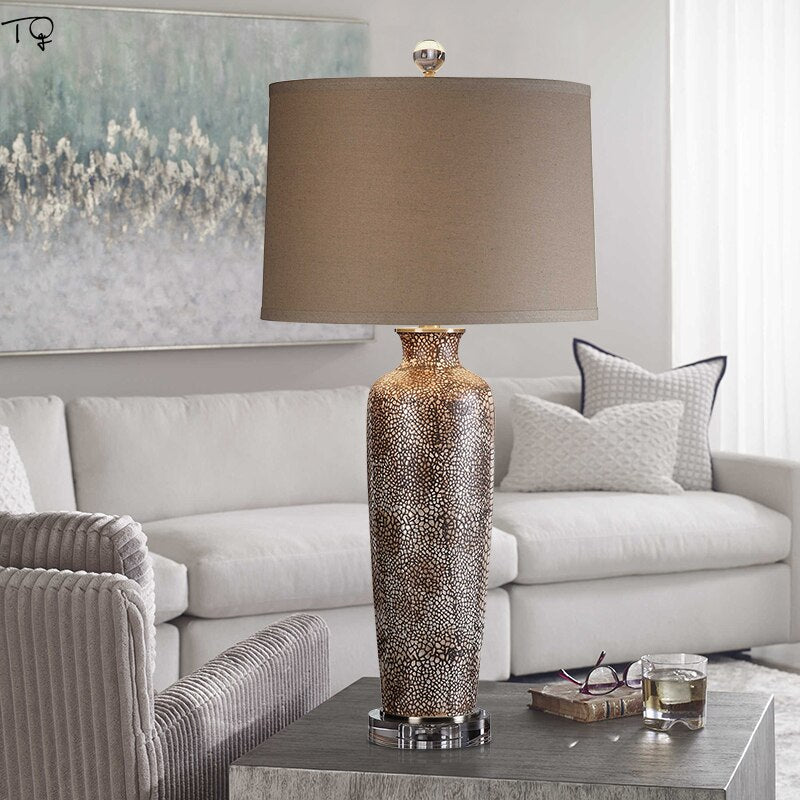 hammered table lamp