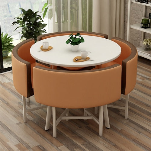 round dining table and chairs