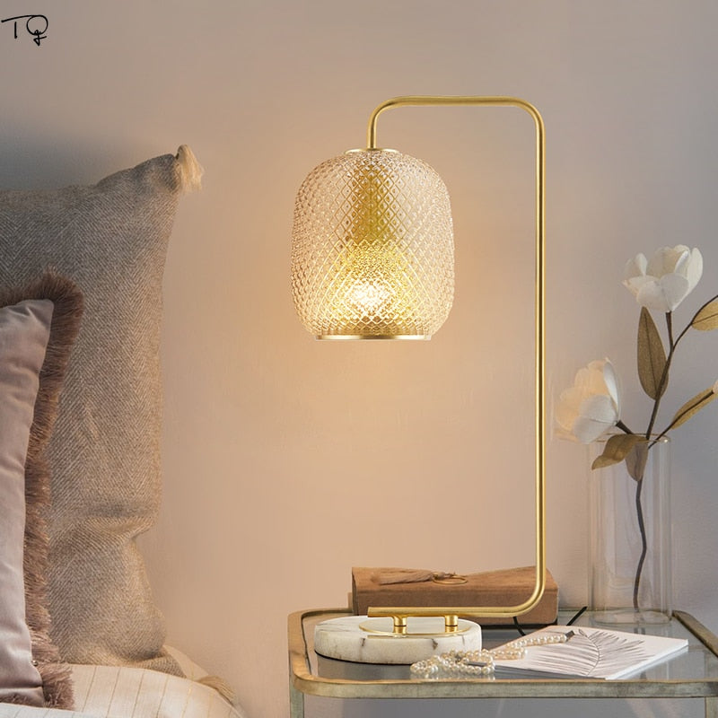 marble base table lamp