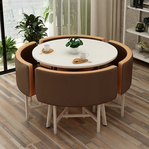 round dining table and chairs