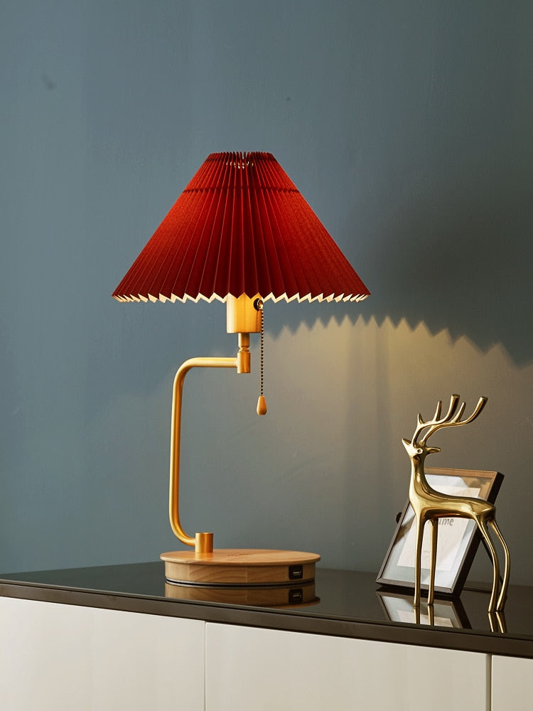 pleated table lamp