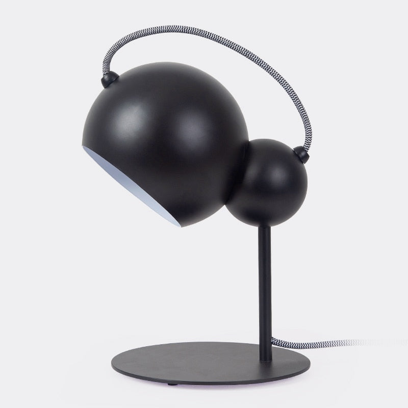 black color view of lamp