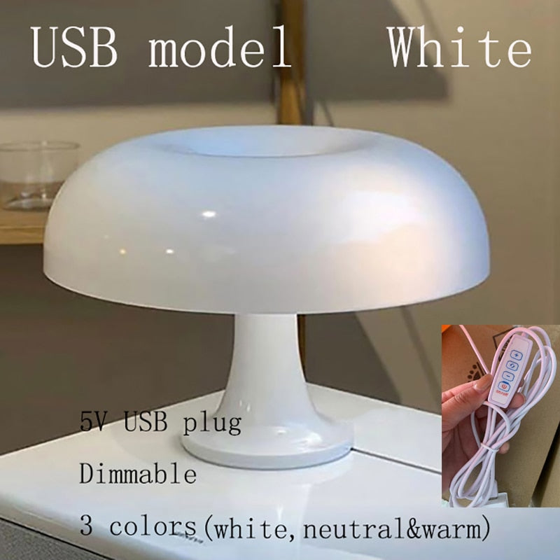 wooden round table lamp
