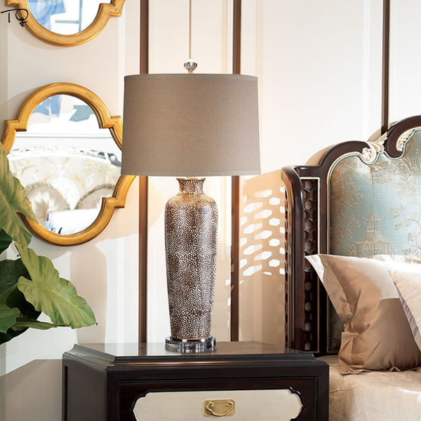 hammered table lamp