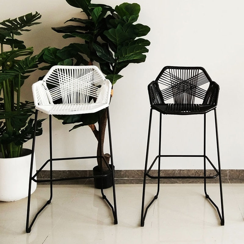 Rattan counter stools