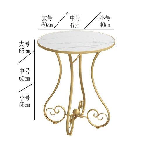 white marble top table