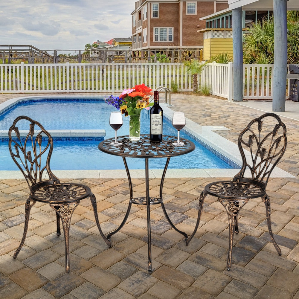 wrought iron patio set