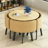 round dining table and chairs