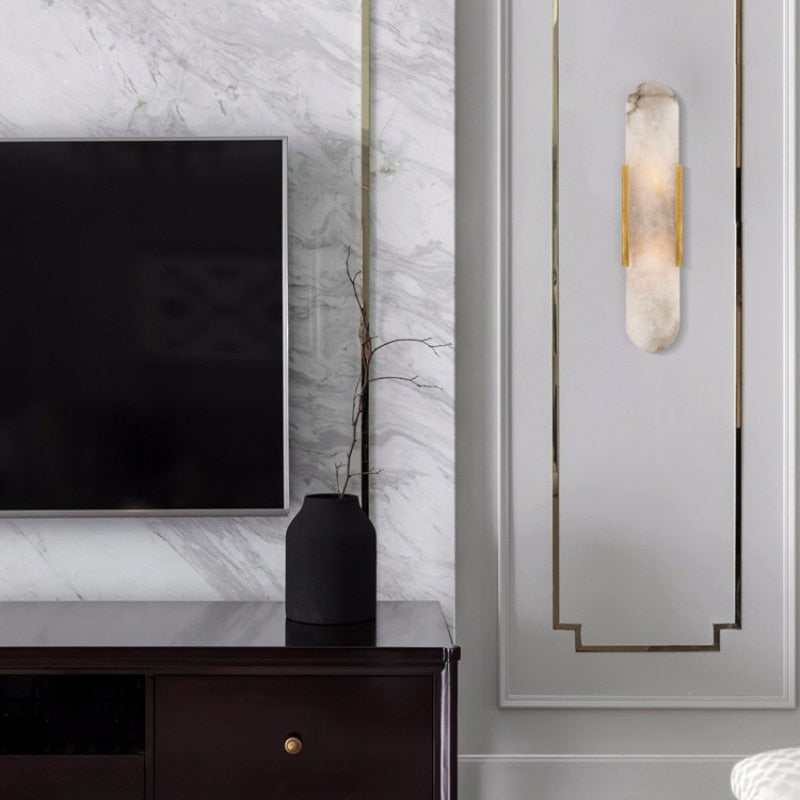 Marble wall light