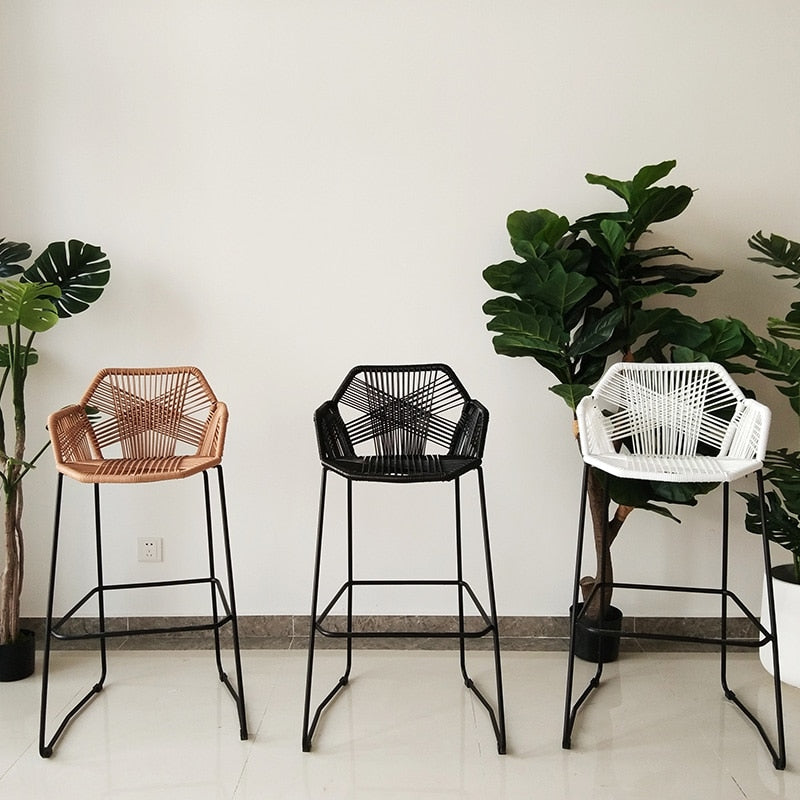 Rattan counter stools