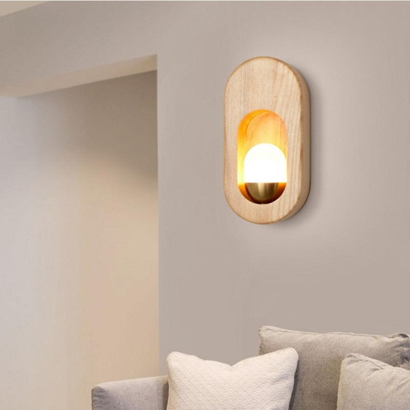 wood sconce light