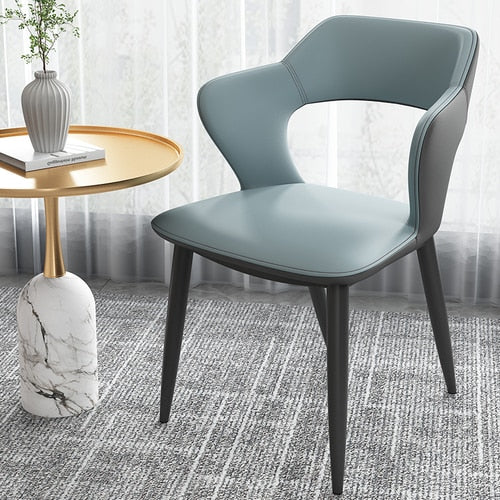 Grey fabric dining chairs