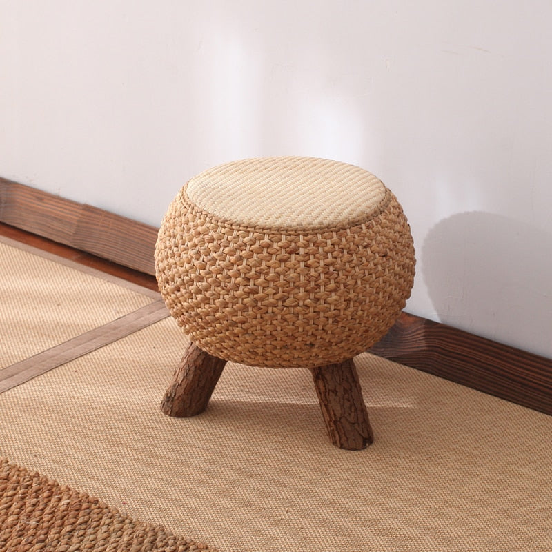 round rattan stool view