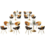 multiple seats of chair with tables