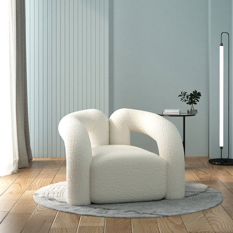 white accent chair