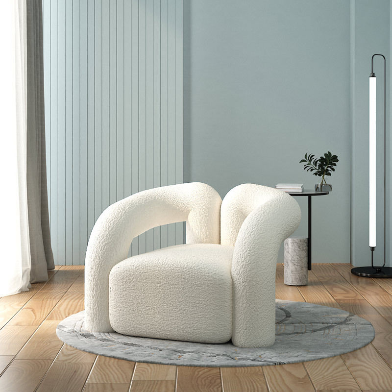 white accent chair