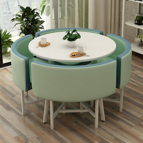 round dining table and chairs