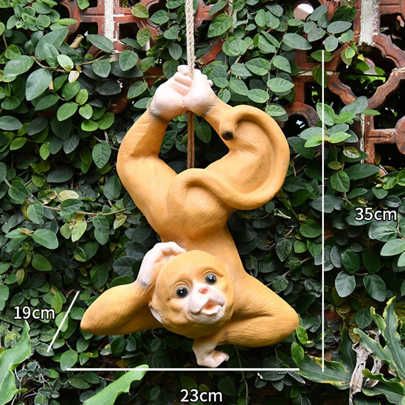 hanging monkey garden ornaments