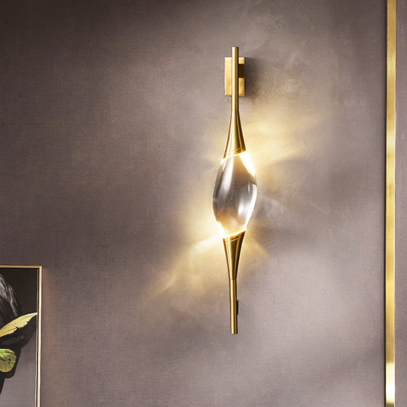 Crystal wall sconce lighting