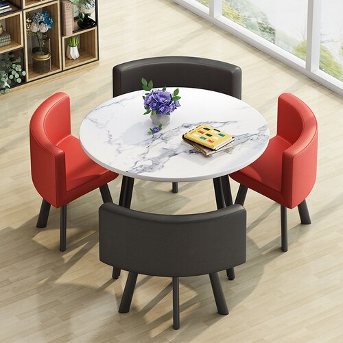 round dining table and chairs