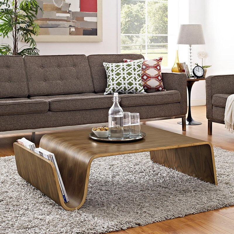 modern wood coffee table