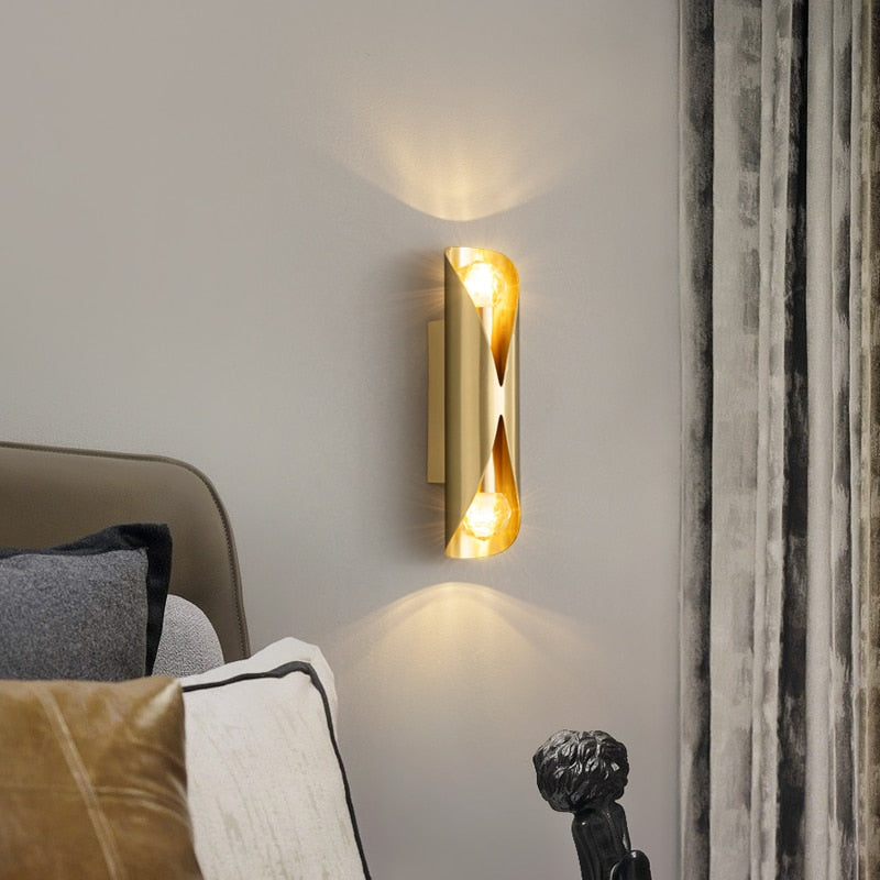 golden wall lamp