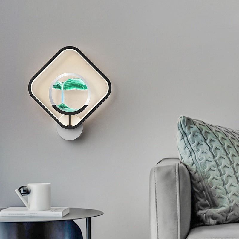 wall lights behind sofa |