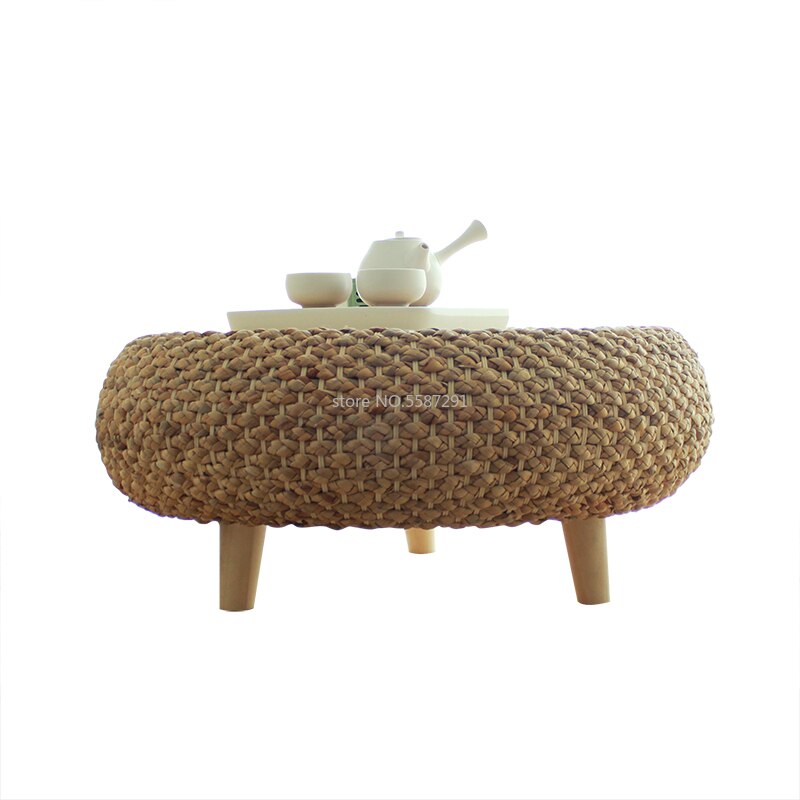 round rattan coffee table