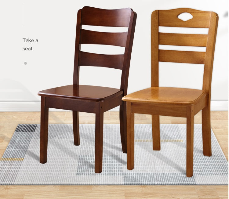 Wooden dining chairs