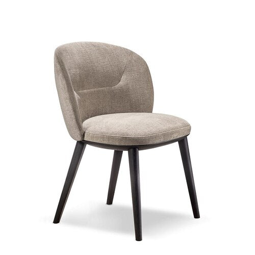 Grey fabric dining chairs