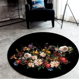 Colorful Flowers Round Rug