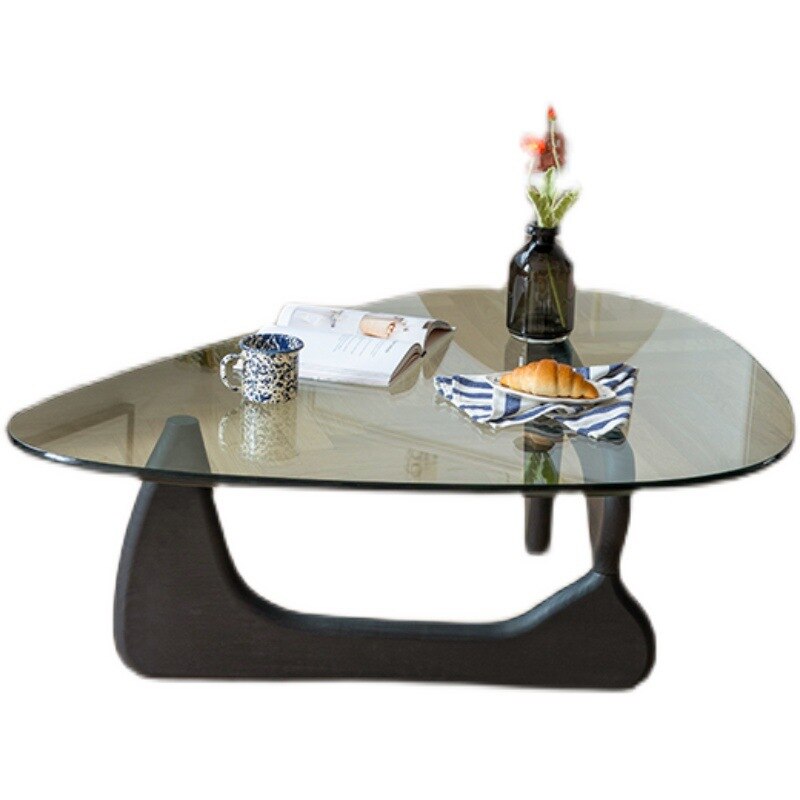 triangle glass coffee table