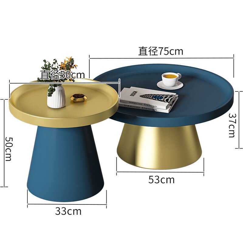 round coffee table set of 2