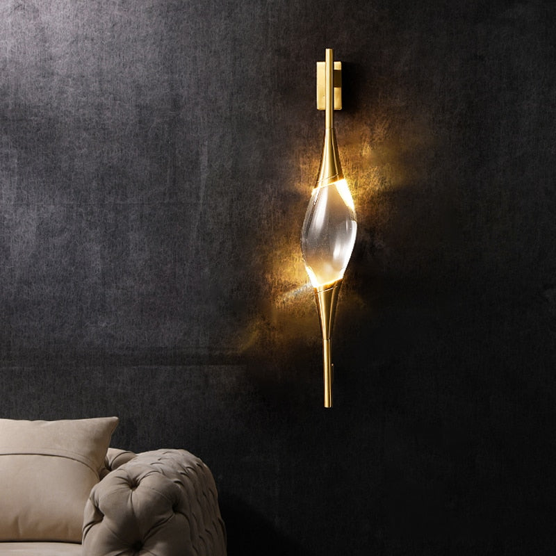 Crystal wall sconce lighting