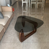 triangle glass coffee table