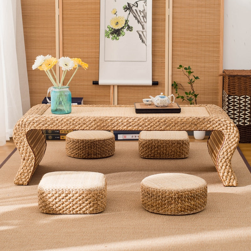 rattan coffee table rectangle