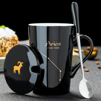 Aries mug with large spoon