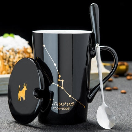 Taurus black mugs for coffee