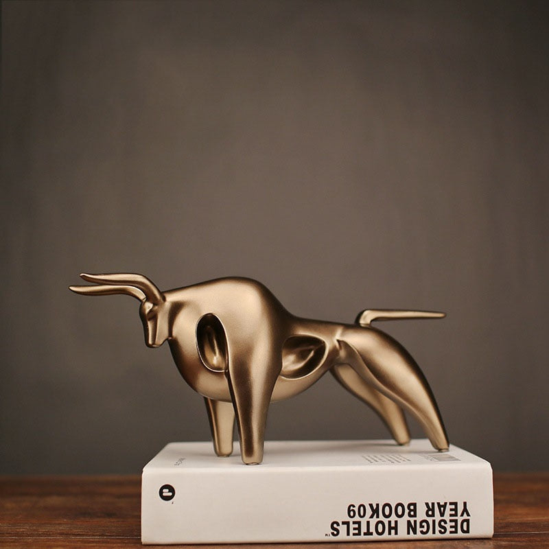 Gold Fortune Cow Statue