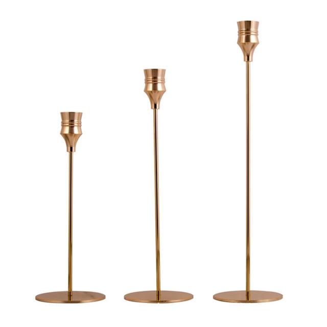 Golden Candle Holder