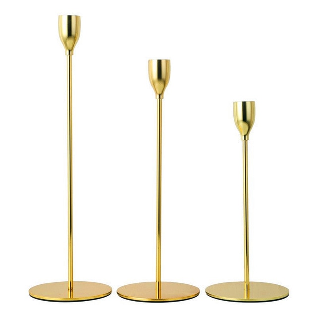 Golden Candle Holder