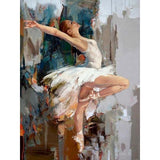 dancing girl painting view