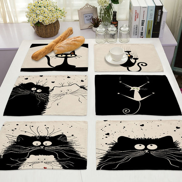 Cute Black Placemat