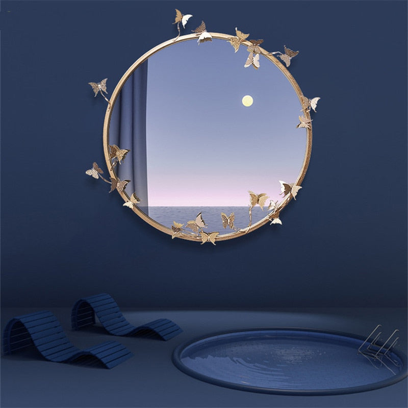 Creative Wall Mirror | Butterfly Mirror Decoration