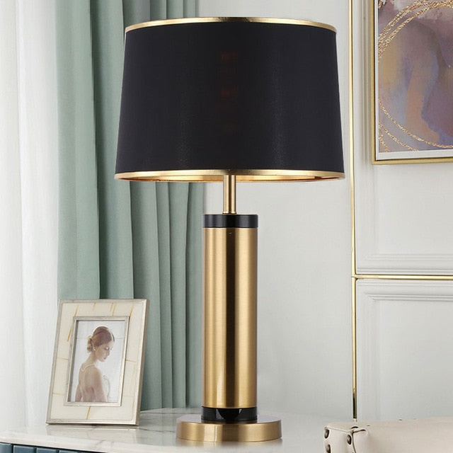 brass bedside lamp