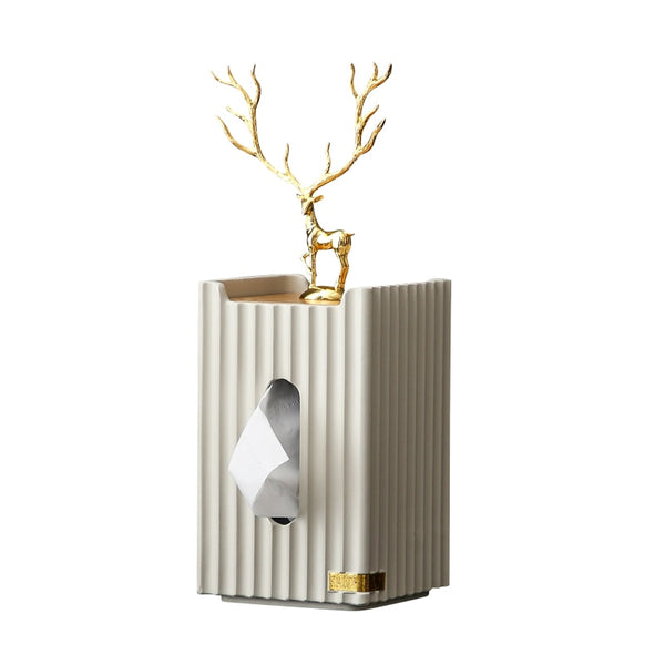 Golden Deer Tissue Box