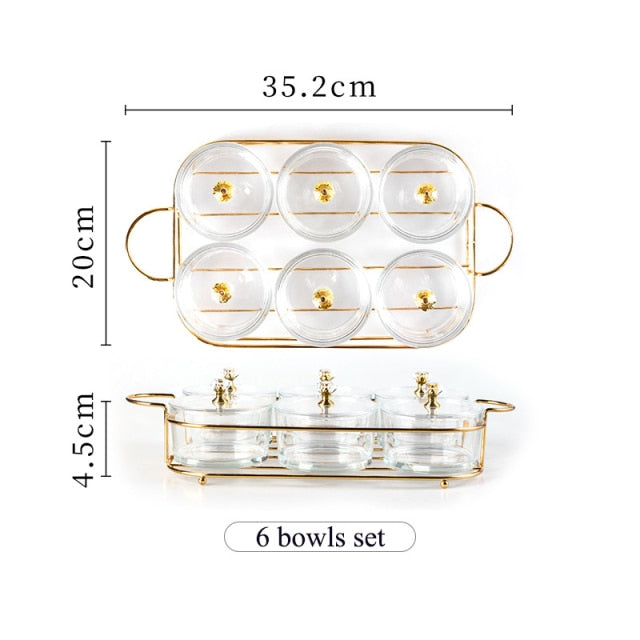 6 glass bowls set