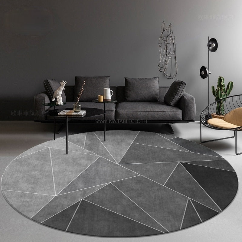 Round washable rugs